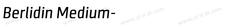 Berlidin Medium字体转换